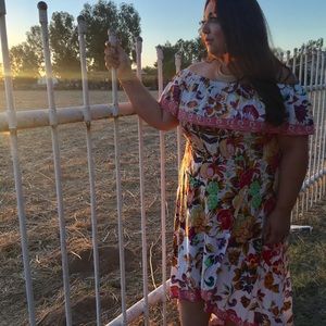 Flying Tomato Hi-Lo Off The Shoulder Dress